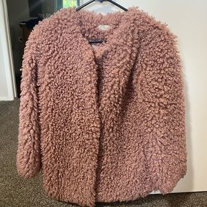 ELAN-fuzzy pink jacket
